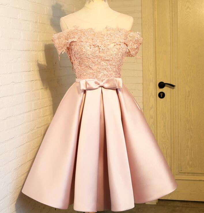 pastel pink cocktail dress