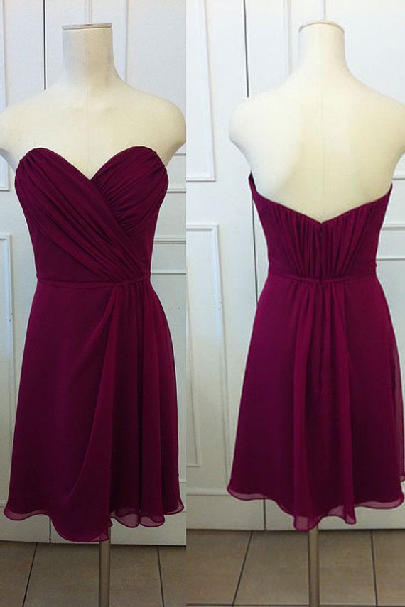 bridesmaid dresses short plum