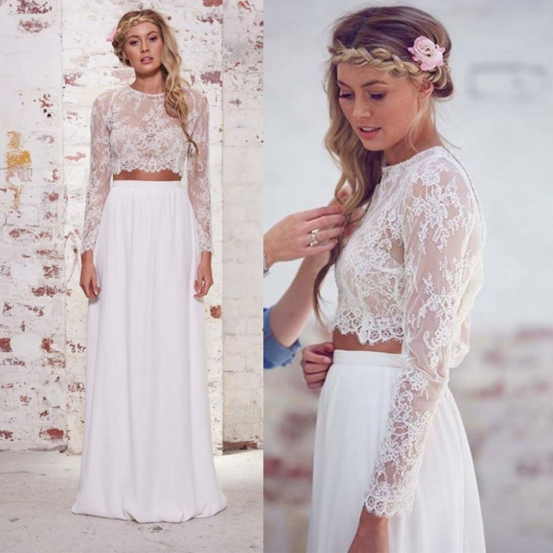 Two Piece Beach Wedding Dress Weddings Dresses