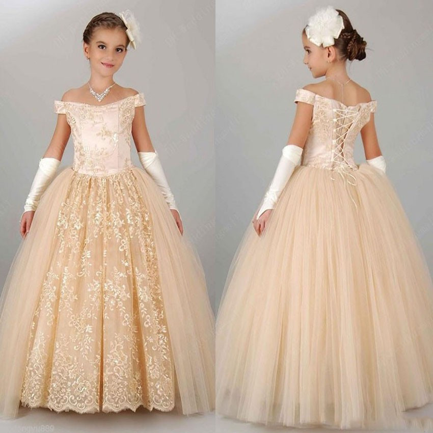 Champagne Flower Girl Dresses