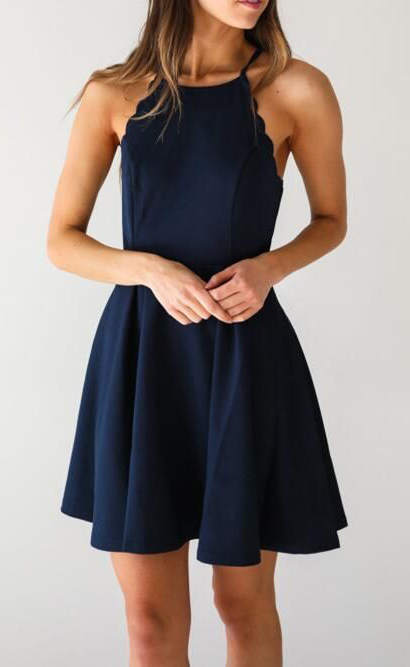 Homecoming Dresses 2017 Simple A Line Scoop Sleeveless Dark Homecoming Dresses 2017 Simple A Line Scoop Sleeveless Dark Blue Satin Short Dress With Pleats