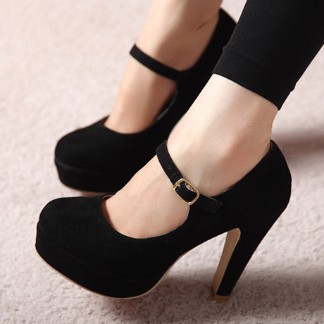 suede high heel pumps