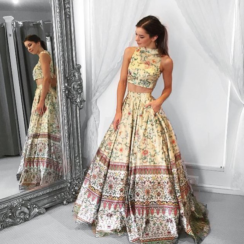 Floral Long Prom Dresses