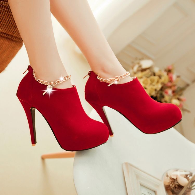 Sexy on sale red booties