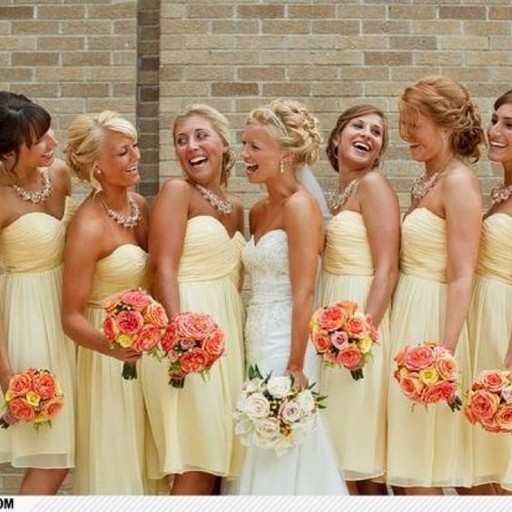 Yellow Bridesmaid Dresses