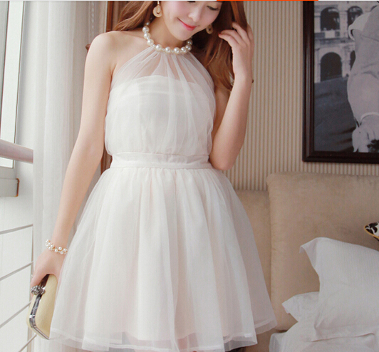 white mini party dress