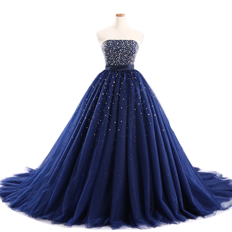 Midnight blue hot sale ball gown