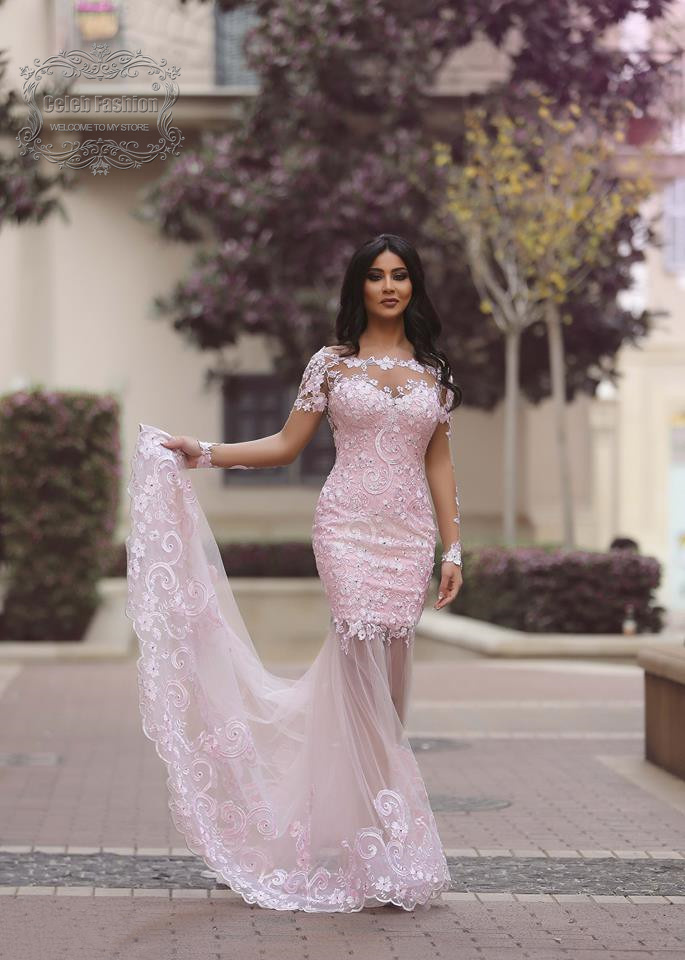 2017 Custom Made Charming Light Pink Wedding Dress Short Sleeves 2017 Custom Made Charming Light Pink Wedding Dress Short Sleeves Bridal See Through