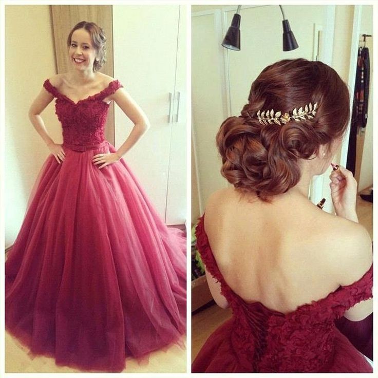 red grad ball dress