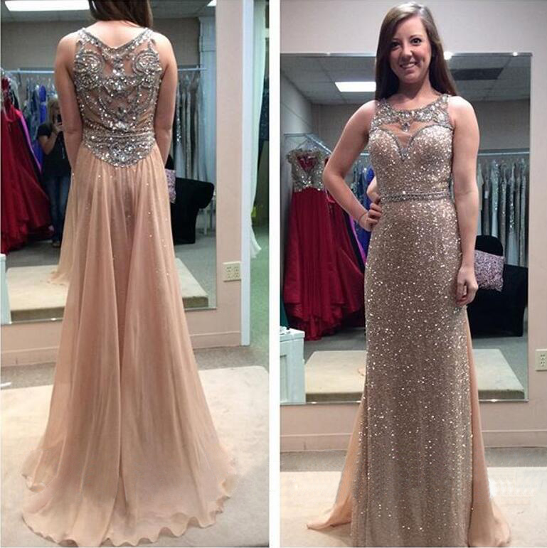 Champagne Prom Dress Tight
