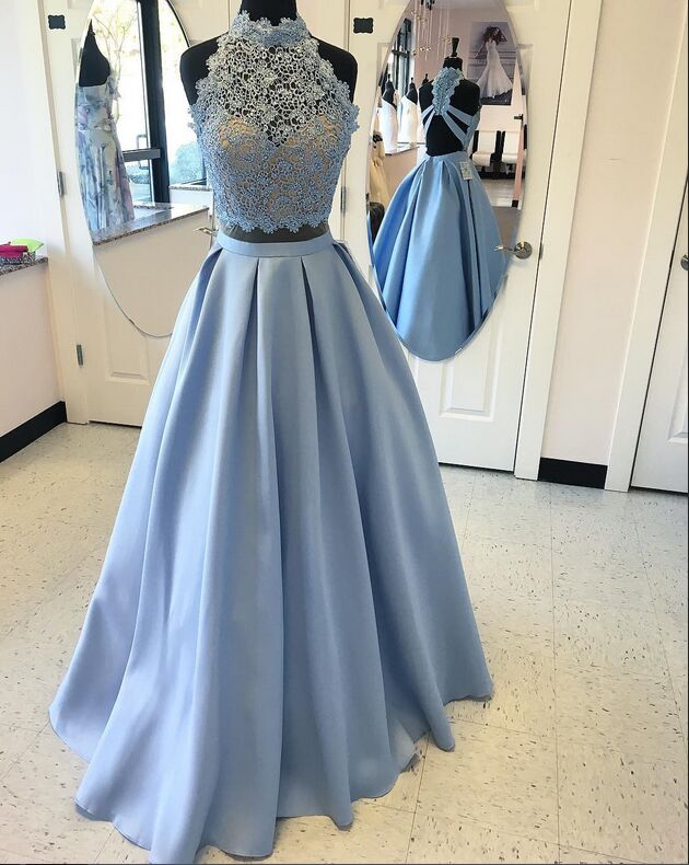 sky blue dress long