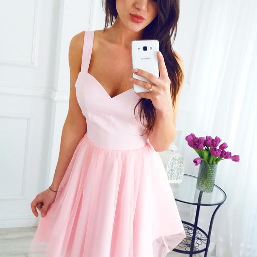 Short Pink Straps Sleeveless A-line Newest Homecoming Dress on Luulla