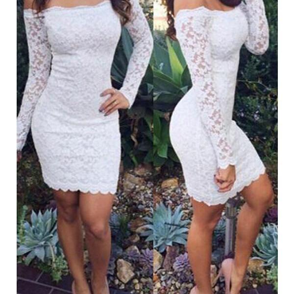 white fitted homecoming dresses