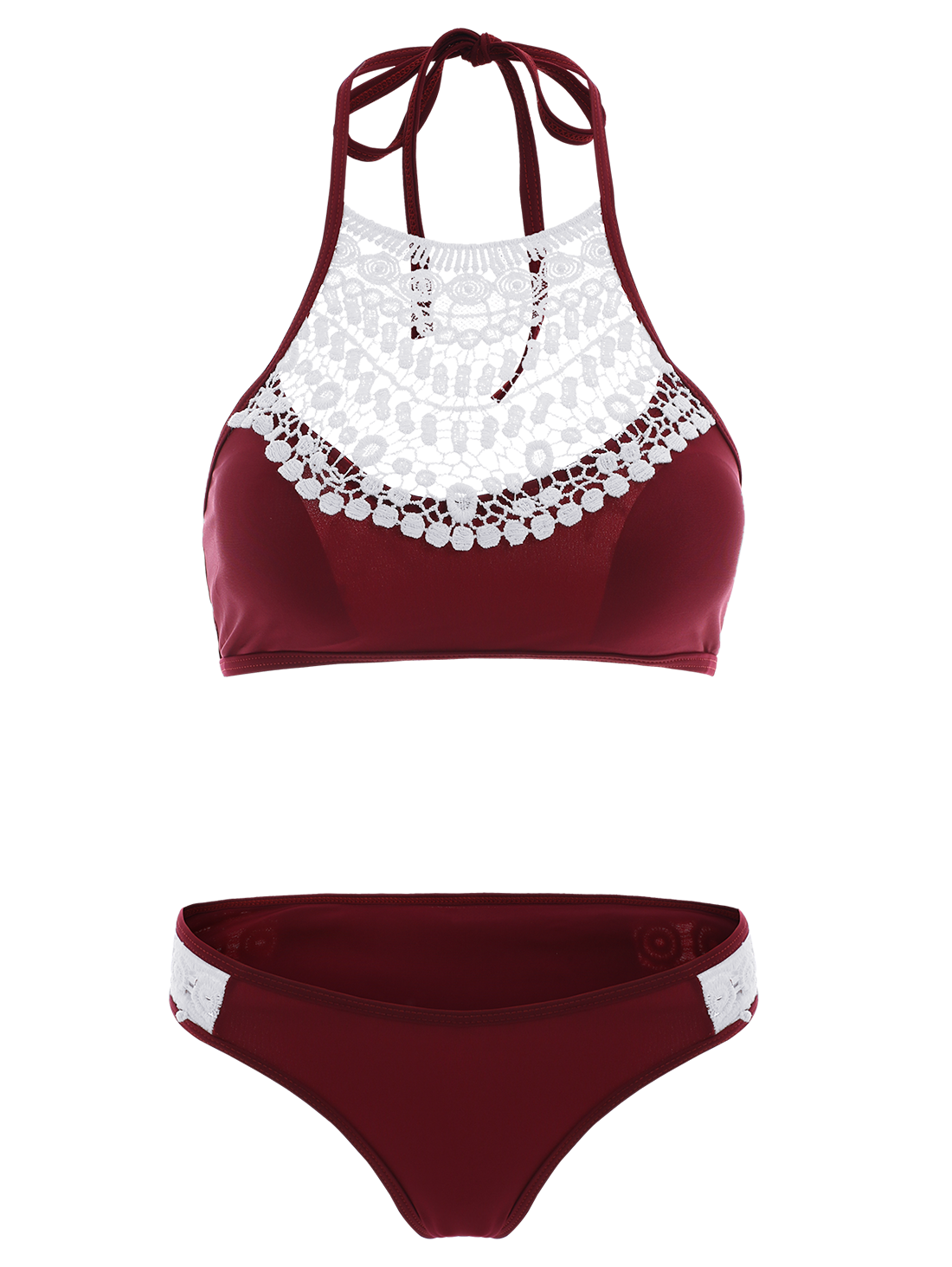 Bikini,Cut Out Halter Top Bikini Red S on Luulla